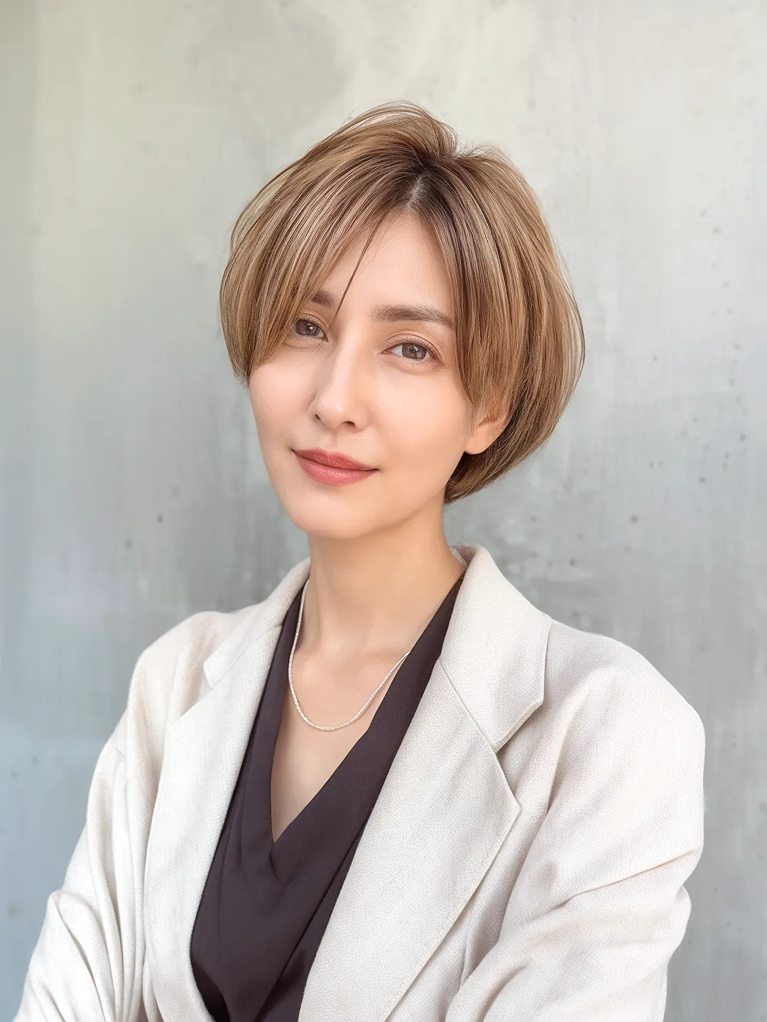 髪質改善を交えて色味を整える白髪染め